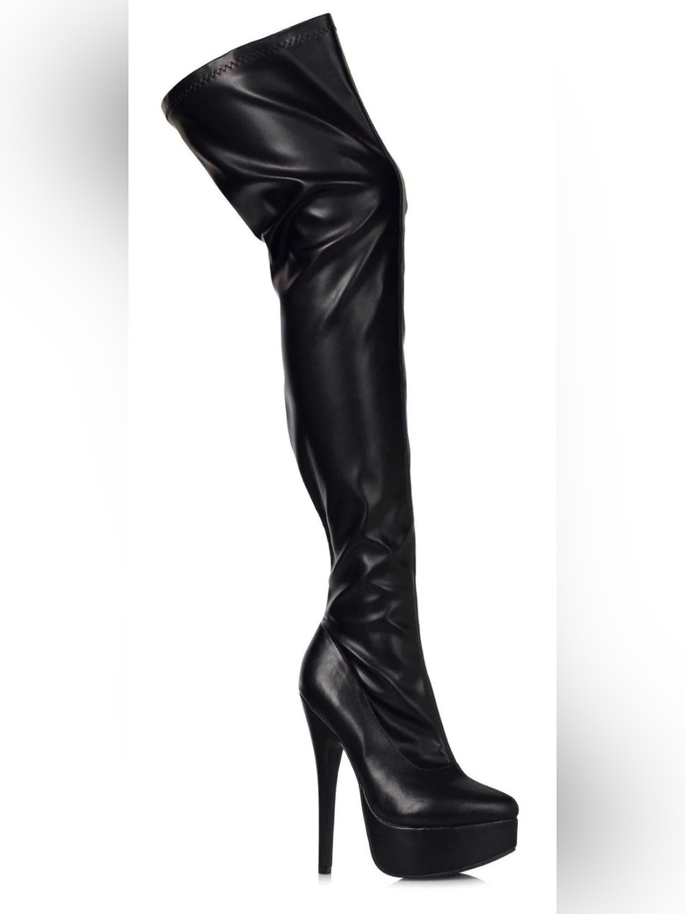(NWT) ELLIE - Black Over-the-Knee Platform Stiletto Boots